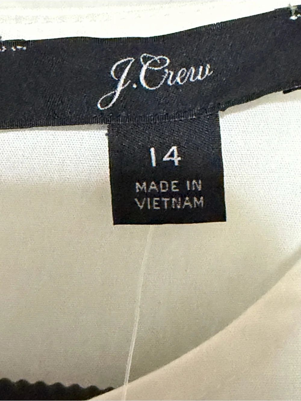 J. Crew Cream Long-Sleeve Crewneck Dress Shirt